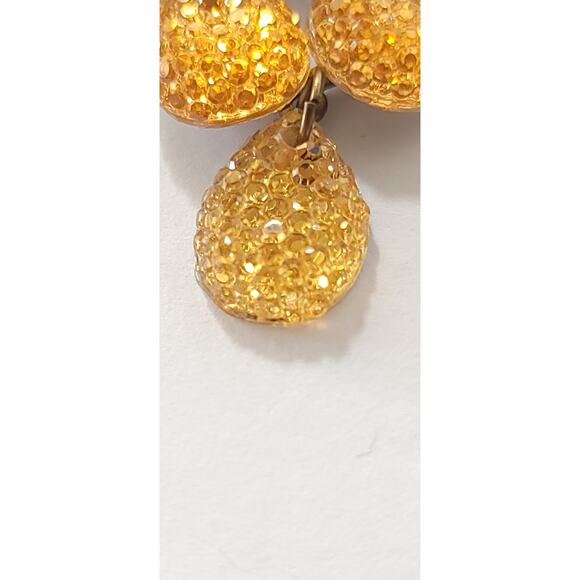 Vintage Golden Textured Drop Earrings - Picture 7 of 10